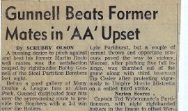 Gunnell Beats Former Mates in 'AA' Upset.