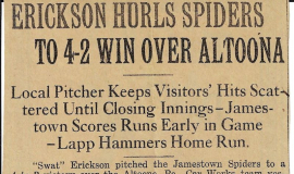 Erickson Hurls Spiders To 4-2 Win Over Altoona. 1931.