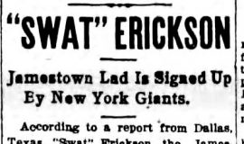 "Swat" Erickson. July 6, 1914.