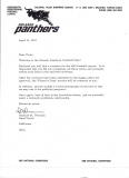 Orlando Panthers letter, 1969.