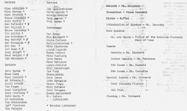 1976 SWCS football banquet program. Page 2.