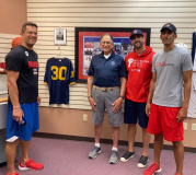 From the left: Mike, Fran, Nick and Jay Sirianni at the CSHOF on July 8, 2021.