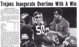 Trojans Inaugurate Overtime With A Win. Fall 1980.