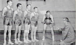 1957-58 Mayville basketball team.