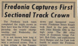 Fredonia Captures First Sectional Track Crown. 1969
