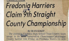 Fredonia Harriers Claim 9th Straight County Championship. 1976.