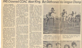 FHS Crowned CCIAC Meet King, But Dethroned As League Champ. 1980.