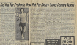 Old Hat For Fredonia, New Hat For Ripley Cross Country Teams. October 24, 1981.