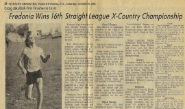 Fredonia Wins 16th Straight League X-Country Championship. October 30, 1982.