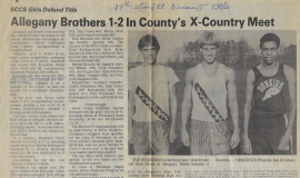 Allegany Brothers 1-2 In County's X-Country Meet.  October 26, 1985.