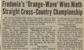 Fredonia's Orange_Wave' Wins Ninth Straight Cross-Country Championship. 1975.