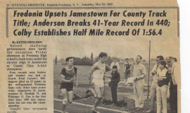 Fredonia Upsets Jamestown For County Track Title.  May 24, 1969.