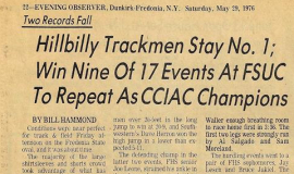 Hillbilly Trackmen Stay No. 1. May 29, 1976.