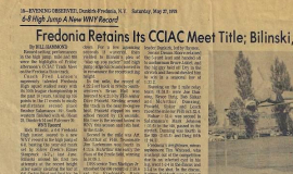 Fredonia Retains Its CCIAC Meet Title. May 27, 1978.