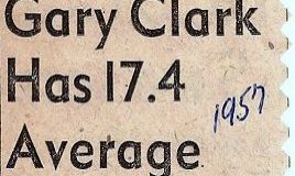 Gary Clark Has 17.4 Average. 1957.