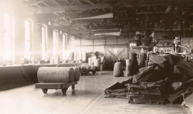 View inside Howard Ehmke Manufacturing, 1940.
