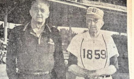 Pitching Greats At Local Game. July 1961.