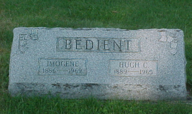 Hugh Bedient's grave marker.