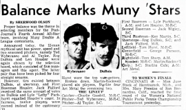 Balance Marks Muny 'Stars.  August 24, 1956.