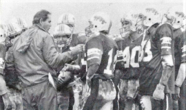 Jack Keeney coaching the 1985 Panama football team.