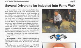 Several Drivers to be Inducted into Fame Walk. <em>2021 Watkins Glen Grand Prix Festival</em>.