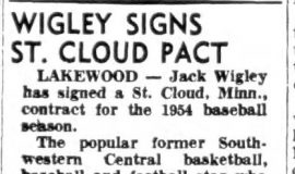 Wigley Signs St. Cloud Pact. February 11, 1954.