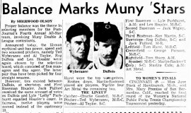 Balance Marks Muny 'Stars.  August 24, 1956.