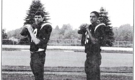 Jay Sirianni on right as a Southwestern Central School quarterback.