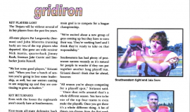 Southwestern Trojans. Page 2. Gridiron feature, 2011.