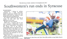 Southwestern's run ends in Syracuse. November 28, 2011.
