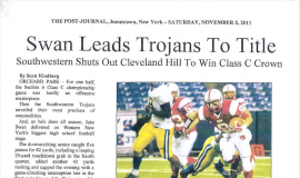 Swan Leads Trojans To Title. November 5, 2011.