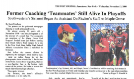 Former Coaching 'Teammates' Still Alive In Playoffs. November 11, 2008.