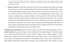 2011 Niagara Track & Field Hall of Fame press release,  page 2.