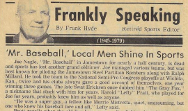 "Mr. Baseball," Local Men Shine in Sports. December 1983.