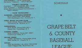1977 Grapebelt Baseball League Schedule