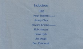 1982 and 1983 inductees list from program.