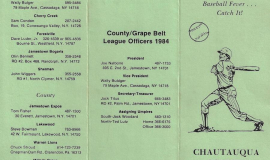 1984 Grapebelt Baseball League Schedule