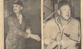 A Pitcher And Hitter Look Things Over. May 5, 1946