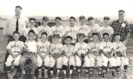 Eagles Little League team with coach John Newman, 1960.