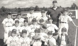 Eagles Little League team with coach John Newman,  1957.