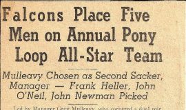 Falcons Place Five on Annual Pony Loop All-Star Team. 1941.