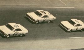 Jack Shanklin in the #9 Buesink owned Ford before he flipped it at Daytona in 1967.