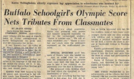 Buffalo Schoolgirls Olympic Score Nets Tributes From Classmates. November 5, 1977.