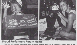 Proud Performers Return Home. August 1981.
