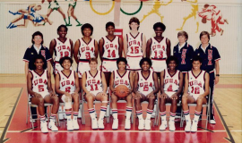USA team 1985 World Juniors-basketball.