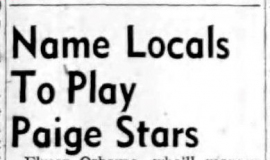 Name Locals To Play Paige Stars. August 10, 1959.