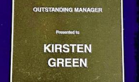 Kirsten Green's Duke University Outstanding Manager. 1996-97.