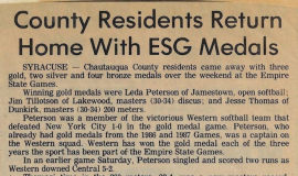 County Residents Return Home With ESG Medals.