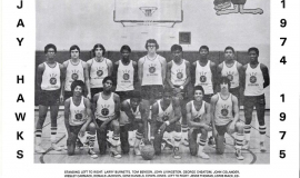 Jamestown Community College basketbal squad. 1974-75.