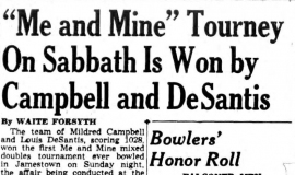 "Me and Mine" Tourney On Sabbath Is Won by Campbell and DeSantis. January 5, 1942.